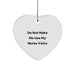 Funny Nurse Gifts from Loved Ones, Heart Ornament for Nurses, Do Not Make Me Use My Nurse Voice Christmas Unique Gifts - Image 1