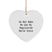 Funny Registered Nurse Heart Ornament, Gifts from Coworkers to Registered Nurse, Christmas Unique Gifts, Do Not Make Me Use My Registered Nurse Voice, Heart Shaped Ornament - Image 1