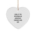 Funny Aerospace Engineer Heart Ornament Gifts for Him, Aerospace Engineer Lover Christmas Unique Ornaments from Friends, Inspirational Quote 'Look At You Becoming An Aerospace Engineer And Shit' - Image 1
