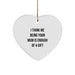 Gifts from Family, Heart Ornament Mum, Funny Quote, Christmas Unique Decor, I Think Me Being Your Mum Is Enough Of A Gift - Image 1