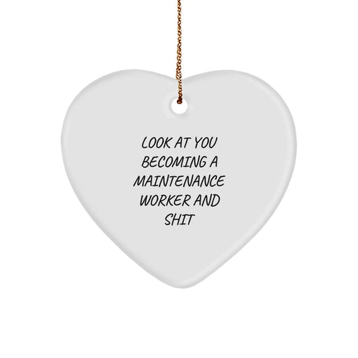 Funny Maintenance Worker Gifts from Friends - Heart Ornament for Maintenance Worker - Christmas Unique Gifts - Image 1