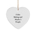 Baking Heart Gifts from Men to Friends for Christmas, Funny Baking Lover Quote, White Heart Shaped Ornament, Perfect for Baking Enthusiasts - Image 1