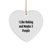 Funny Baking Heart Ornament Gifts from Men for Female Baking Enthusiasts, I Like Baking And Maybe 3 People, Christmas Unique Ornaments - Image 1
