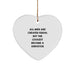 Funny Surveyor Quotes Heart Ornament Gifts from Men to Surveyor Friends and Family at Christmas Unique Gifts - Image 1