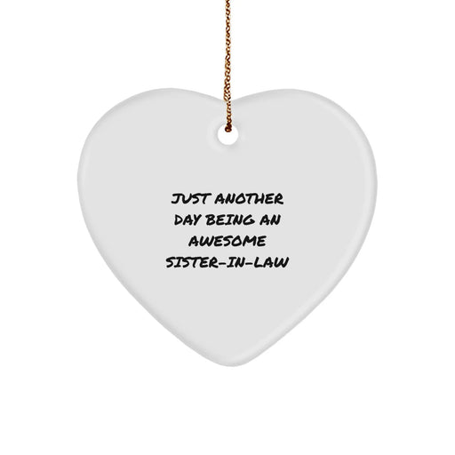 Funny Sister-in-law Gifts, Heart Ornament for Sister-in-law, Gifts from Men and Women to Sister-in-law - Image 1