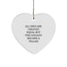 Funny Teller Gifts for Men, Heart Ornament with 'All Men Are Created Equal But The Coolest Become A Teller' Quote, Christmas Unique Gifts from Friends - Image 1