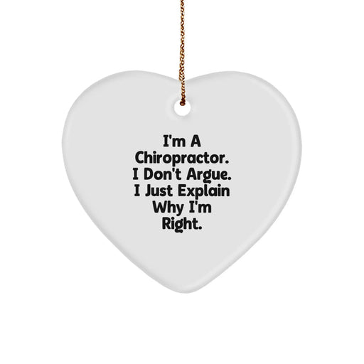 Funny Chiropractor Gifts for Christmas - Heart Ornament from Friends, Chiropractor Heart Decoration, Christmas Unique Gift for Chiropractor Men - Image 1