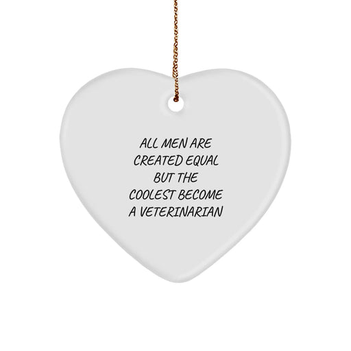 Funny Veterinarian Heart Ornament Gifts from Men to Women Friends - Unique Christmas Unique Gifts for Veterinarian - Image 1