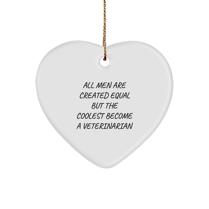 Funny Veterinarian Heart Ornament Gifts from Men to Women Friends - Unique Christmas Unique Gifts for Veterinarian - Image 1