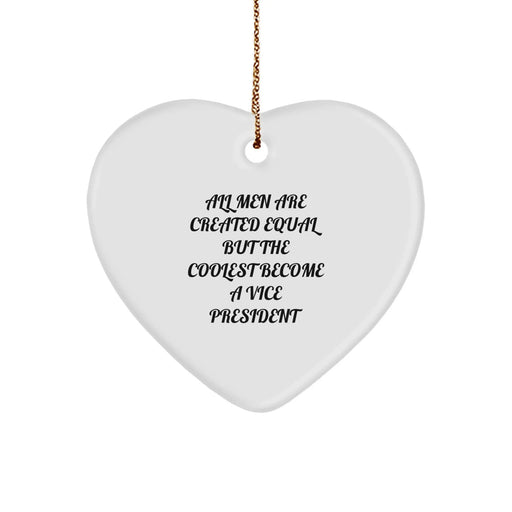 Funny Vice President Heart Ornament Gifts from Men to Friends for Christmas Unique - Image 1