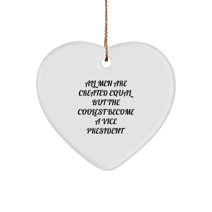 Funny Vice President Heart Ornament Gifts from Men to Friends for Christmas Unique - Image 1