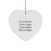 Funny Warden Heart Ornament Gifts from Men to Warden, Inspirational Warden Christmas Unique Gifts - Image 1