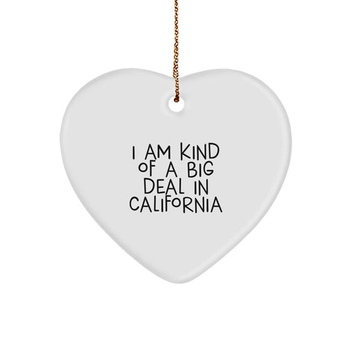 California I Am Kind Of A Prime Selection In California Funny Heart Ornament Gift for California Family Friends - Unique California Christmas Unique Gifts from Friends to California Family - Image 1