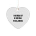 Delaware Proud Heart Ornament - 'I Am Kind Of A Prime Selection In Delaware' - Funny Delaware Gifts for Christmas - Image 1