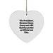 Funny Vice President Gifts for Men, Heart Ornament, White, 'Vice President. Because Classy Sassy And A Bit Fearlessy Is Not An Official Job Title.' for Christmas - Image 1