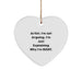 Funny Artist Heart Ornament Gifts from Friends, Christmas Unique Gifts for Artist, Heart Ornament with Quote 'I'm Not Arguing. I'm Just Explaining Why I'm Right.' - Image 1