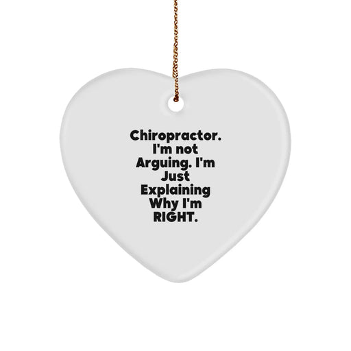 Funny Chiropractor Heart Ornament Gifts for Chiropractor from Friends, Unique Christmas Unique Gifts - Image 1
