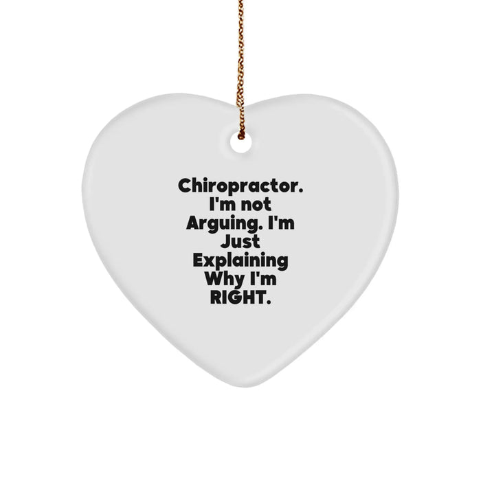 Funny Chiropractor Heart Ornament Gifts for Chiropractor from Friends, Unique Christmas Unique Gifts - Image 1