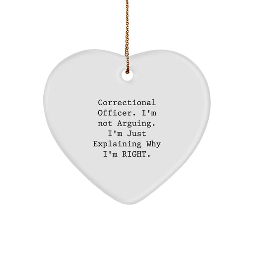 Correctional Officer Funny Heart Ornament Gifts from Family to Correctional Officer - Image 1