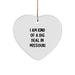 Unique Missouri Christmas Heart Ornaments with Funny Quote - Gifts from Friends to Family - Image 1