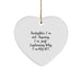 Firefighter Christmas Heart Ornament Funny Gift for Firefighter Friends Family - Image 1
