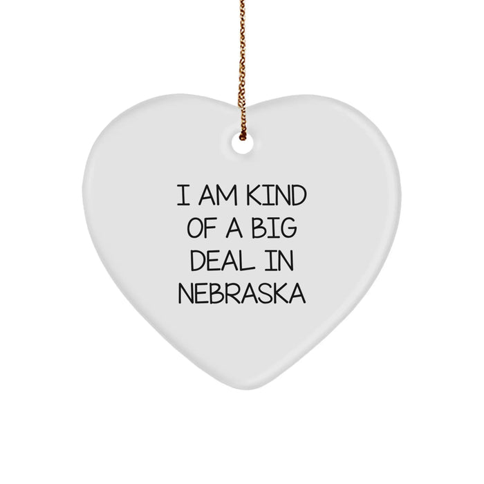 Heartwarming Nebraska Gifts - 'I Am Kind Of A Prime Selection In Nebraska' Funny Ornament, Perfect for Friends, Family, Coworkers, or Loved Ones - Image 1