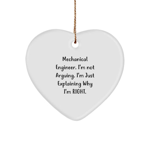 Funny Mechanical Engineer Gifts for Men - Heart Ornament from Friends, Coworkers, Family - Christmas Unique Presents for Him - Image 1