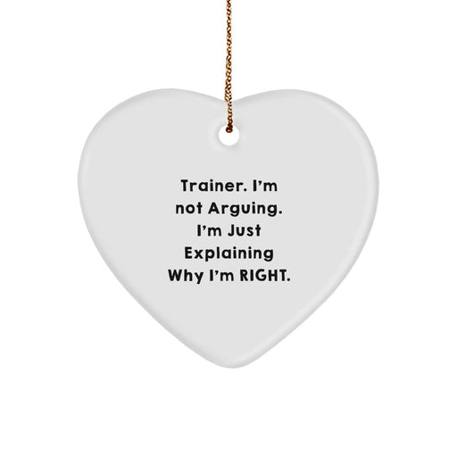 Funny Trainer Heart Ornament Gifts from Family to Trainer Friends and Coworkers for Christmas Unique Christmas Unique Gifts - Image 1