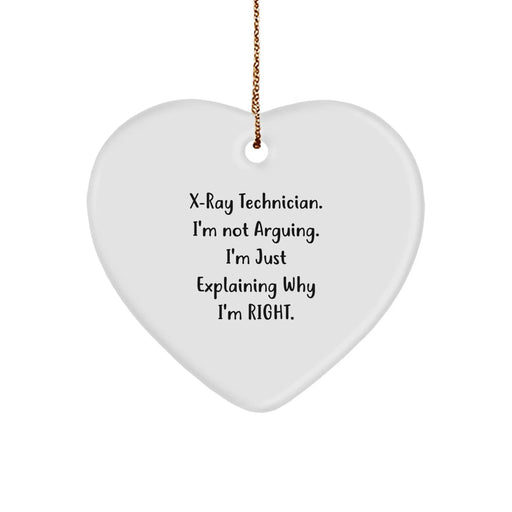 Funny X-Ray Technician Gifts for Him from Friends and Family - X-Ray Technician Heart Ornament for Christmas Unique Gifts - Image 1