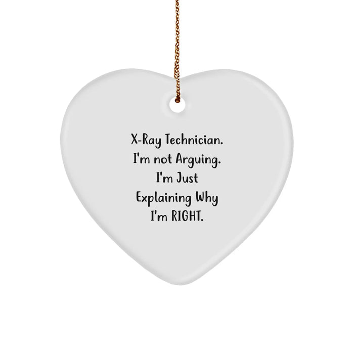 Funny X-Ray Technician Gifts for Him from Friends and Family - X-Ray Technician Heart Ornament for Christmas Unique Gifts - Image 1
