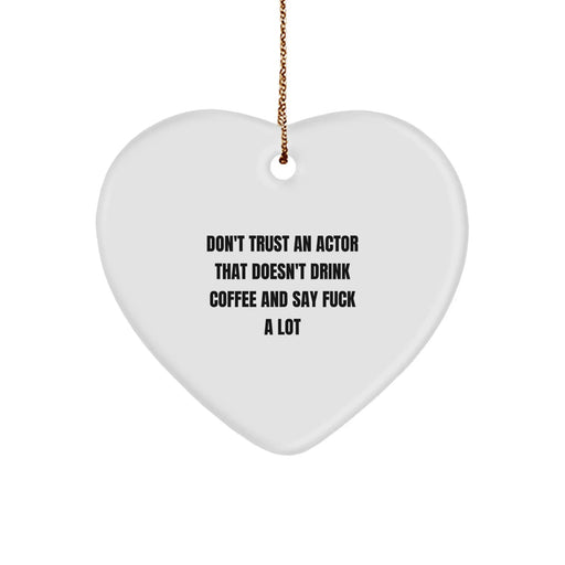 Funny Actor Heart Ornaments Gifts from Men to Friends, Christmas Unique Gifts for Actor - Image 1