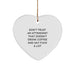 Funny Attendant Gifts from Friends, Heart Ornament Christmas Unique Gifts for Men Coworkers Family, Don't Trust an Attendant That Doesn't Drink Coffee - Image 1