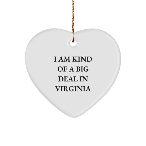 Funny Virginia Heart Ornament Gifts from Friends and Family, I Am Kind Of A Prime Selection In Virginia Christmas Decorations - Image 1