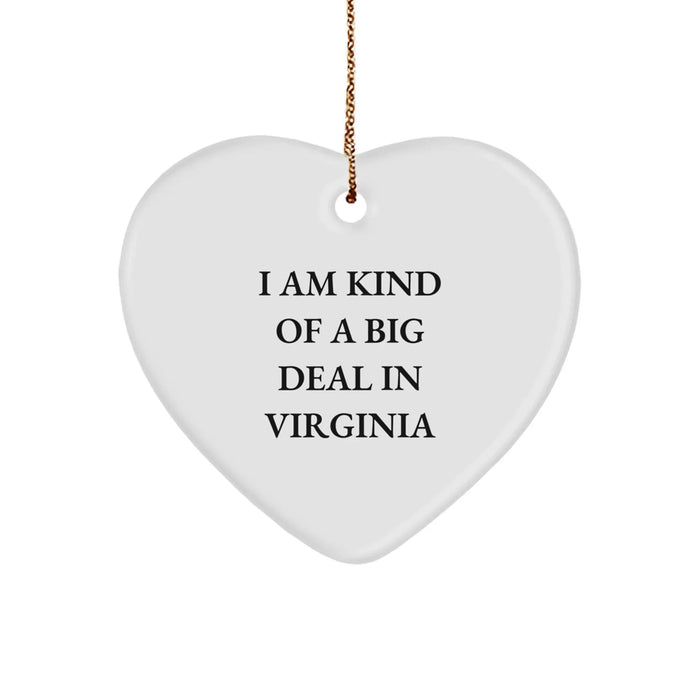 Funny Virginia Heart Ornament Gifts from Friends and Family, I Am Kind Of A Prime Selection In Virginia Christmas Decorations - Image 1