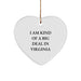 Funny Virginia Heart Ornament Gifts from Friends and Family, I Am Kind Of A Prime Selection In Virginia Christmas Decorations - Image 1