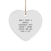 Funny Christmas Unique Gifts from Friends for Dental Hygienist Who Drinks Coffee and Swears, Heart Ornament - Image 1