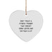 Funny Quotes Fitness Trainer Gifts from Men for Christmas Unique Heart Ornaments, Don't Trust A 'Fitness Trainer That Doesn't Drink Coffee And Say F*ck A Lot' - Image 1