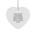 Funny Manager Gifts from Men, Funny Christmas Unique Gifts for Manager, Heart Ornament Don't Trust A Manager That Doesn't Drink Coffee And Say F--k A Lot - Image 1