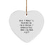 Funny Mortician Gifts, Heart Ornament for Mortician Friends, Christmas Unique Gifts 'Don't Trust a Mortician That Doesn't Drink Coffee and Say F***' - Image 1