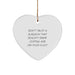 Funny Surgeon Gift Ideas for Christmas - Heart Ornament Don't Trust A Surgeon That Doesn't Drink Coffee And Say F--k A Lot - Unique Gifts from Men to Surgeon Friends - Image 1