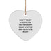 Funny Surveyor Gifts, Heart Ornament, Don't Trust A Surveyor That Doesn't Drink Coffee And Say F--k A Lot, Gifts from Friends, for Surveyors, Christmas Unique Gifts - Image 1