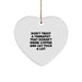 Funny Therapist Gifts from Friends - Don't Trust A Therapist That Doesn't Drink Coffee And Say F--k A Lot Heart Ornament for Christmas Unique Gifts - Image 1