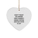 Funny Umpire Gifts for Him - Umpire Heart Ornament with Quote 'Don't Trust An Umpire That Doesn't Drink Coffee And Say' - Christmas Unique Presents from Friends - Image 1