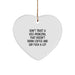 Funny Vice-principal Heart Ornament Gifts from Friends for Vice-principal - Don't Trust A Vice-principal That Doesn't Drink Coffee And Say F - White Heart Shaped Christmas Unique Gifts - Image 1