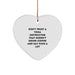 Funny Yoga Instructor Gifts from Friends for Christmas - Heart Ornament with Don't Trust A Yoga Instructor That Doesn't Drink Coffee And Say F--k A Lot - Image 1