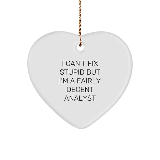 Funny Analyst Heart Ornament Gifts from Men to Female Coworkers for Christmas Unique - Image 1