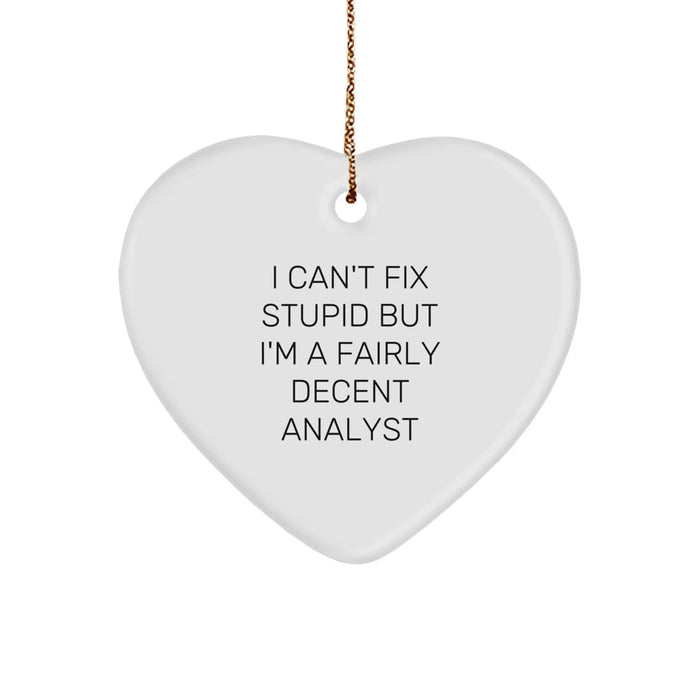 Funny Analyst Heart Ornament Gifts from Men to Female Coworkers for Christmas Unique - Image 1