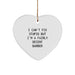 Funny Barber Christmas Unique Gifts from Family, Unique Heart Ornament for Barber, Humorous Quote I Can't Fix Stupid But I'm A Fairly Decent Barber - Image 1