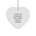 Funny Logger Heart Ornament Gift from Friends, I Can't Fix Stupid But I'm A Fairly Decent Logger, Christmas Unique Gifts - Image 1