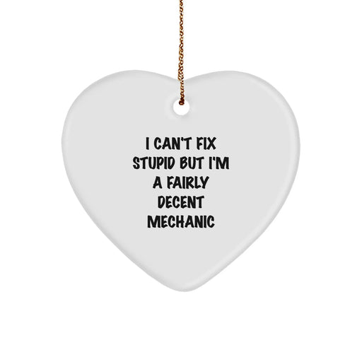 Funny Mechanic Heart Ornament Gifts for Men from Friends, Unique Christmas Unique Gifts for Mechanic - Image 1